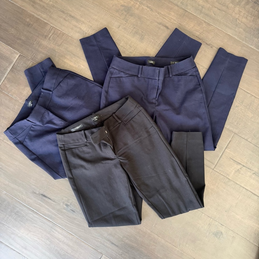 LOFT | Set of 3 ankle work pants
